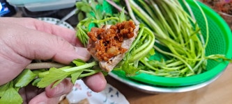 미나리삼겹살 - 뽐뿌:자유게시판 미나리삼겹살