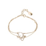 골드 크리스탈 로고 더블 팔찌 - 리본즈 코리아(REEBONZ KOREA)