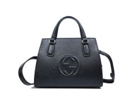 구찌 [더힐스-출고] 구찌 소호 토트백 607722 CAO0G 1000 블랙 가죽 여성 토트백 - 리본즈 코리아(REEBONZ KOREA)