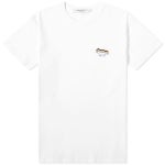 메종키츠네 X TREVOR PROJECT 폭스 레인보우 폭스 자수 티셔츠 화이트 21S - 리본즈(REEBONZ)