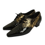 샤넬 블랙 페이던트 골디 레이스업 로퍼 (33 1/2) - 리본즈(REEBONZ)