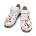 (240mm) 화이트 레더 레플리카 페인트 여성 스니커즈 S58WS0101 P1892 H8613 - 리본즈(REEBONZ)