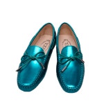 (235mm) 블루그린 레더 고미노 모카 여성 드라이빙 슈즈 XXW0FW0503X1ONT212 - 리본즈(REEBONZ)