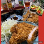 今日の晩御飯/ヘルシオで調理したのでヘルシー/トンカツ/ナチュラルインテリア/くつろぎ空間...などのインテリア実例 - 2022-08-12 20... 