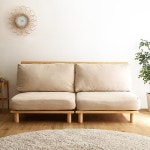 【写真付きレビュー】ニトリ 3人用布張りソファ(アルナスKD LGY/LBR) の通販商品&口コミ情報 | RoomClipショッピング