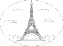 エッフェル塔 | 無料で印刷できる塗り絵