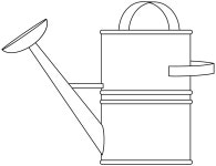 Watering Can Coloring Page | Free Printable Watering Can Coloring Page | Free Printable 