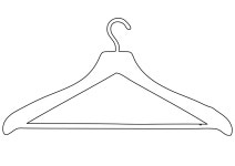 옷걸이 모양 | 무료 인쇄용 페이퍼크래프트 도안
