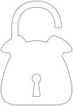 자물쇠 모양 | 무료 인쇄용 페이퍼크래프트 도안