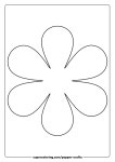 6-petal flowers template | Free Printable Paper Сraft Templates 6-petal flowers template  | Free Printable Paper Сraft Templates