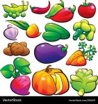 Cartoon Vegetables (350021) – Royalty-Free Vector | VectorStock