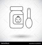 Baby Food Icon Royalty Free Vector Image - VectorStock Baby Food Icon Vector Image on VectorStock