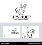 Horse Rider Logo & Business Card – Royalty-Free Vector | VectorStock