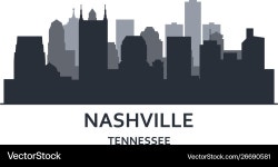 Nashville Skyline Silhouette – Royalty-Free Vector | VectorStock