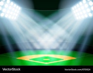 Night Baseball Stadium Lights Royalty Free Vector Image Night Baseball Stadium Lights Vector Image on VectorStock