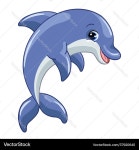 Smiling Dolphin Cartoon Royalty Free Vector Image Smiling Dolphin Cartoon vector image on VectorStock