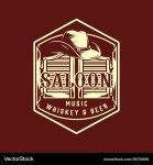 Vintage Saloon Western Label – Royalty-Free Vector | VectorStock