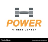 Fitness power gym logo sign – Royalty-Free Vector | VectorStock