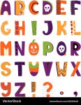 Halloween Alphabet Letter Set Royalty Free Vector Image Halloween Alphabet Letter Set Vector Image on VectorStock