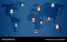 Social Network Connection Banner – Royalty-Free Vector | VectorStock