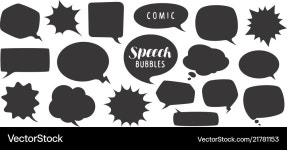 Comic Speech Bubbles Set – Royalty-Free Vector | VectorStock