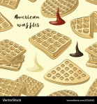Various american waffles pattern Royalty Free Vector Image Various american waffles pattern vector image on VectorStock