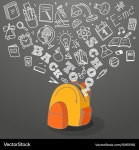 Back to school concept falling icons Royalty Free Vector Back to school concept falling icons Vector Image on VectorStock