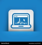 Ekg on computer screen – Royalty-Free Vector | VectorStock