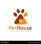 Pet Paw House Logo (22951310) – Royalty-Free Vector | VectorStock