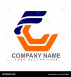 Letter F & C Logo - Modern & Creative – Royalty-Free Vector | VectorStock