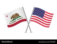 California & American Flags Crossed – Royalty-Free Vector | VectorStock