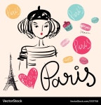 Parisian Eiffel Tower Sketch – Royalty-Free Vector | VectorStock