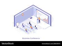 Isometric Conference Meeting – Royalty-Free Vector | VectorStock