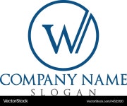 W Letter Business Logo – Royalty-Free Vector | VectorStock