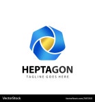 Abstract Heptagon Shield Logo – Royalty-Free Vector | VectorStock
