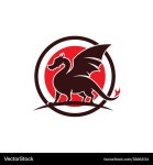 Dragon Icon - Red Flame Royalty Free Vector Image Dragon Icon - Red Flame Vector Image on VectorStock