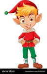 Cheerful Holiday Elf Character Royalty Free Vector Image Cheerful Holiday Elf Character Vector Image on VectorStock