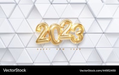 Golden New Year 2023 Celebration – Royalty-Free Vector | VectorStock