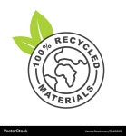 100 percent recycled polyester logo – Royalty-Free Vector | VectorStock