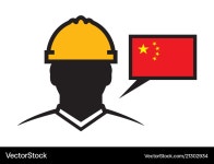 Chinese Construction Worker Icon – Royalty-Free Vector | VectorStock