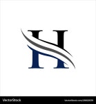 Elegant H Initial Letter Logo Royalty Free Vector Image Elegant H Initial Letter Logo Vector Image on VectorStock