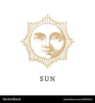 Engraved Sun Symbol (23803040) – Royalty-Free Vector | VectorStock