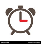 Clock timer simple icon alarm time Royalty Free Vector Image Clock timer simple icon alarm time vector image on VectorStock