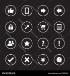 Flat Icon Set - Circle Frame – Royalty-Free Vector | VectorStock