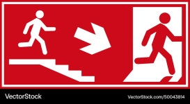 Emergency fire exit sign – Royalty-Free Vector | VectorStock