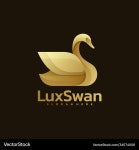 Luxury Swan Logo - Gradient & Gold – Royalty-Free Vector | VectorStock