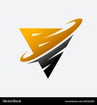 Letter bs triangle fitness logo – Royalty-Free Vector | VectorStock