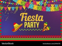 Colorful Fiesta Party Banner – Royalty-Free Vector | VectorStock