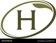 Leaf H Logo - Swoosh Style Royalty Free Vector Image Leaf H Logo - Swoosh Style Vector Image on VectorStock