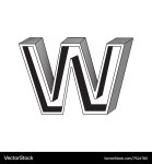 Vintage style letter w – Royalty-Free Vector | VectorStock